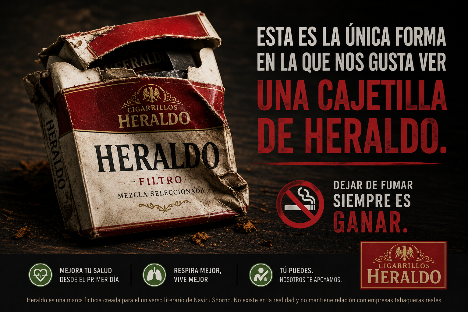 Banner de la marca de cigarrillos Heraldo